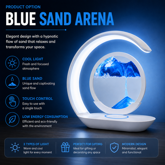 LED Sand Lamp with Wireless Charging
